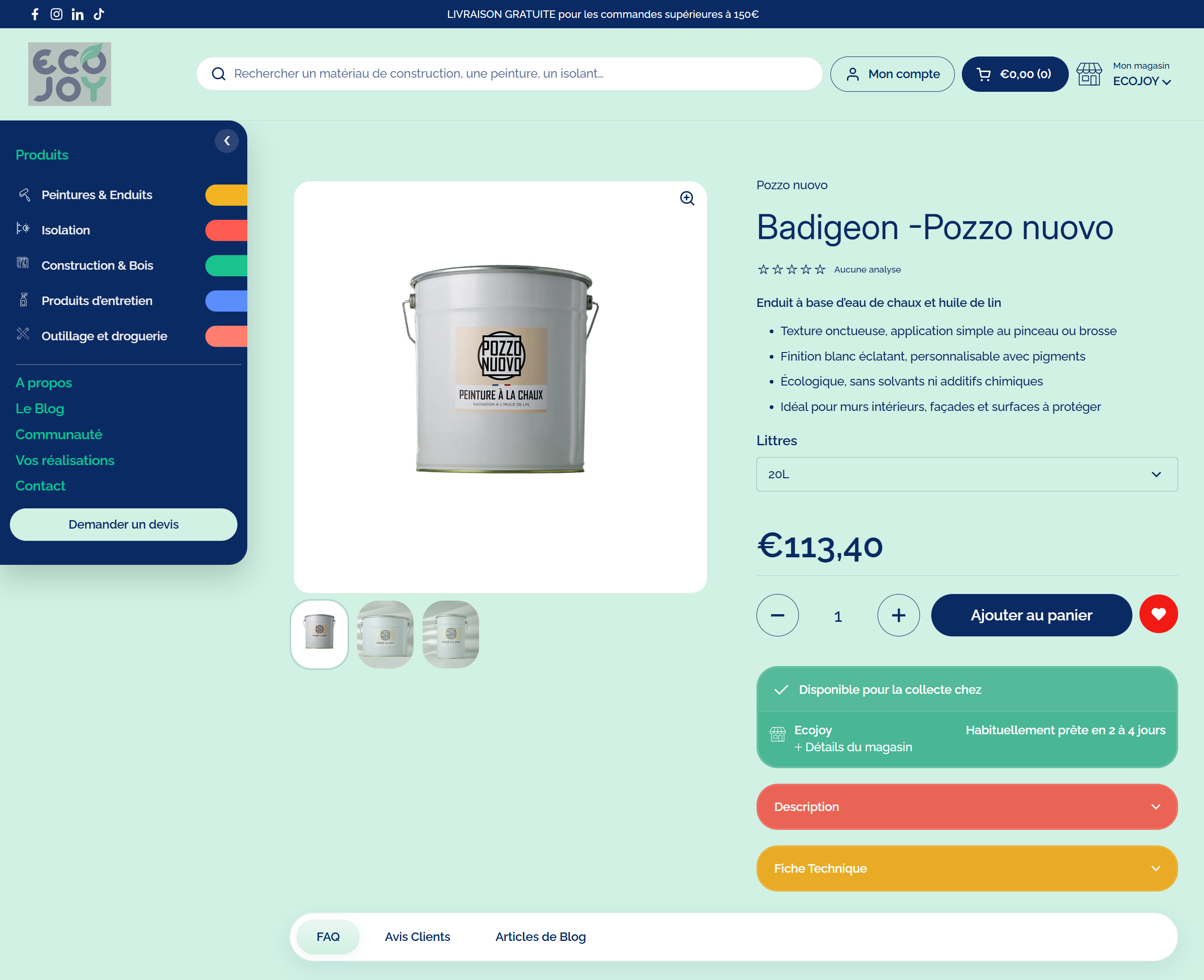 Aperçu du projet Ecojoy